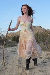 50s Peach Sequin Fairy Goddess Dress