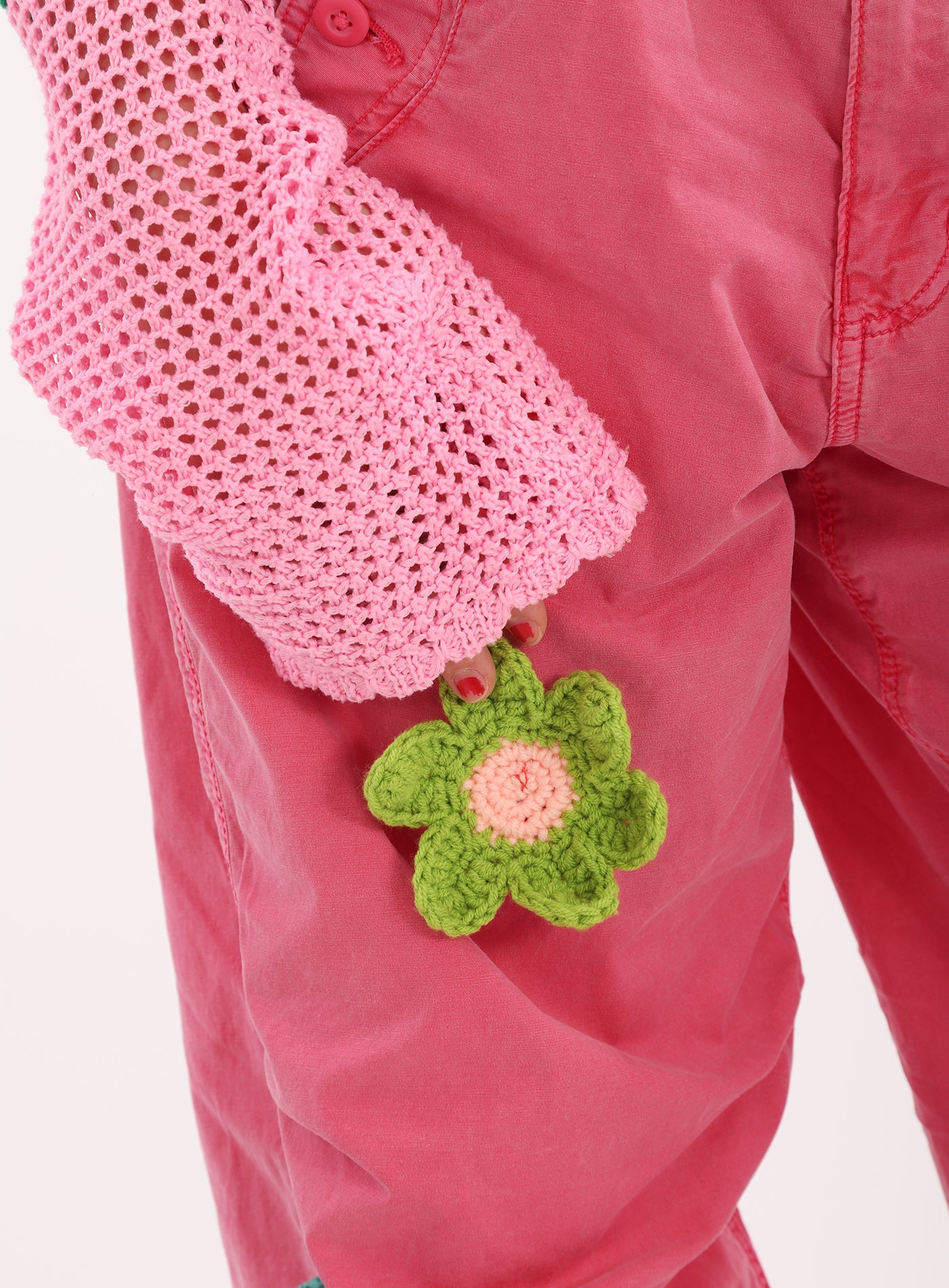 Vintage Floral Crochet Cargo Pants and Top