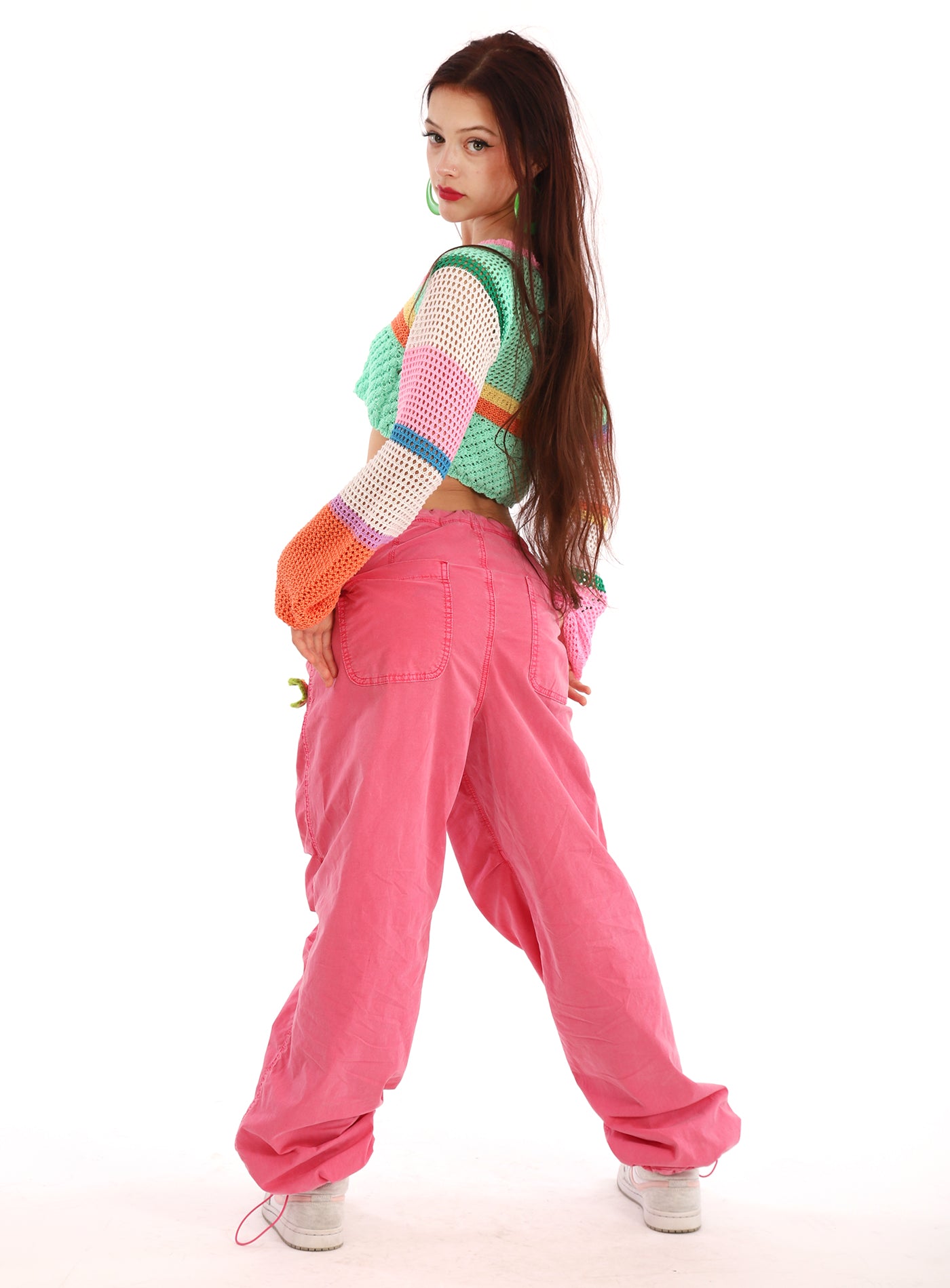 Vintage Floral Crochet Cargo Pants and Top