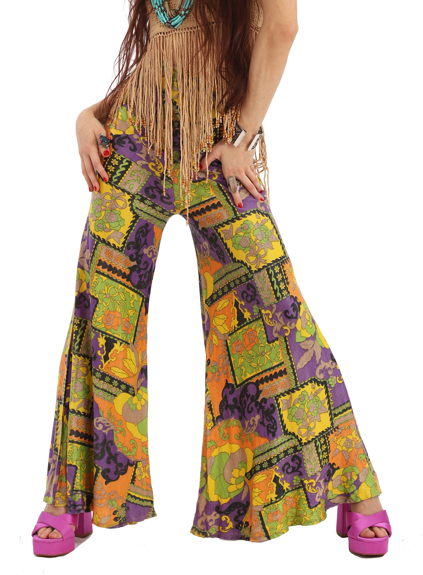 70s Hippie Bell Bottom Palazzo Pants