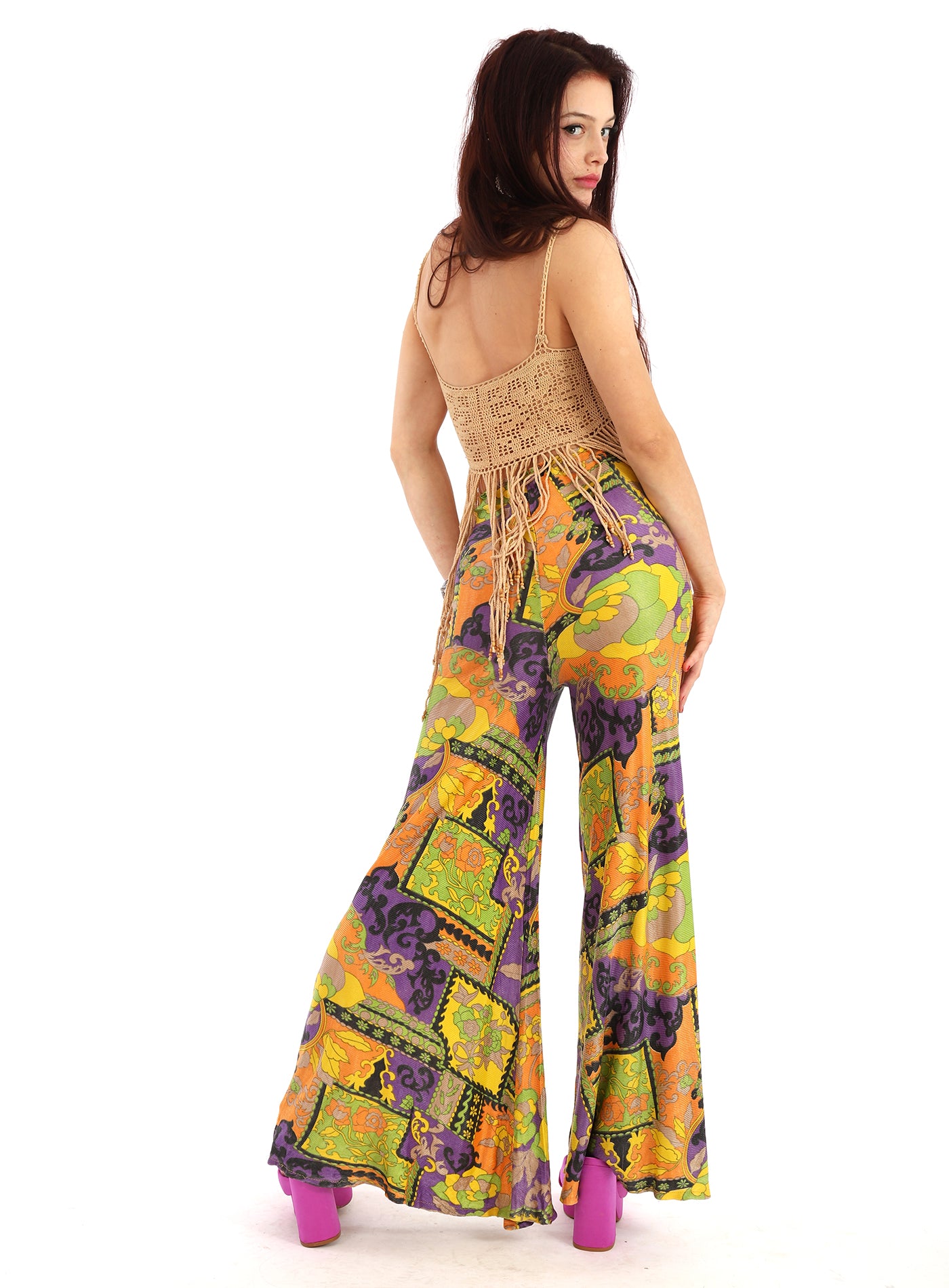 70s Hippie Bell Bottom Palazzo Pants