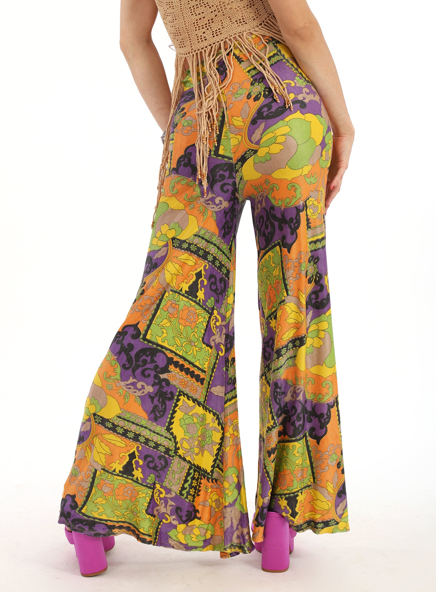 70s Hippie Bell Bottom Palazzo Pants