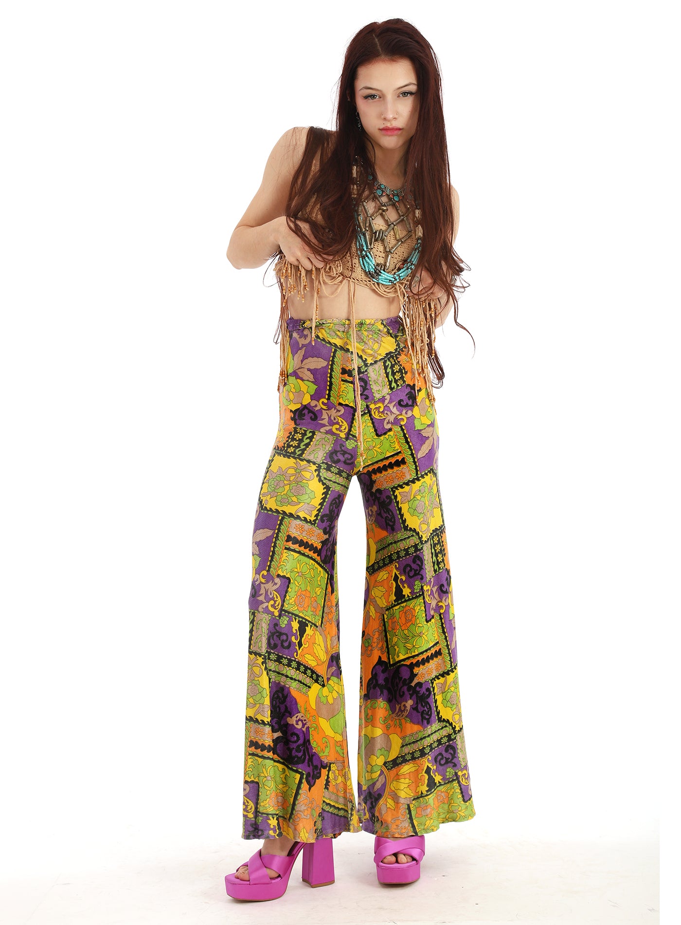 70s Hippie Bell Bottom Palazzo Pants