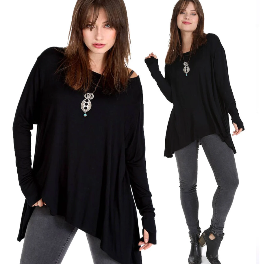 Black Frenchie Flare Top