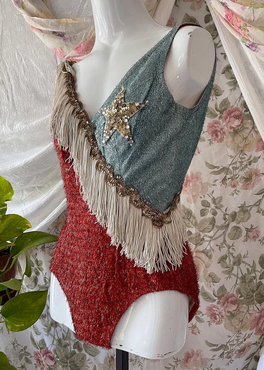 70s RARE Bob Mackie Circus of The Stars Sequin Fringed Costume