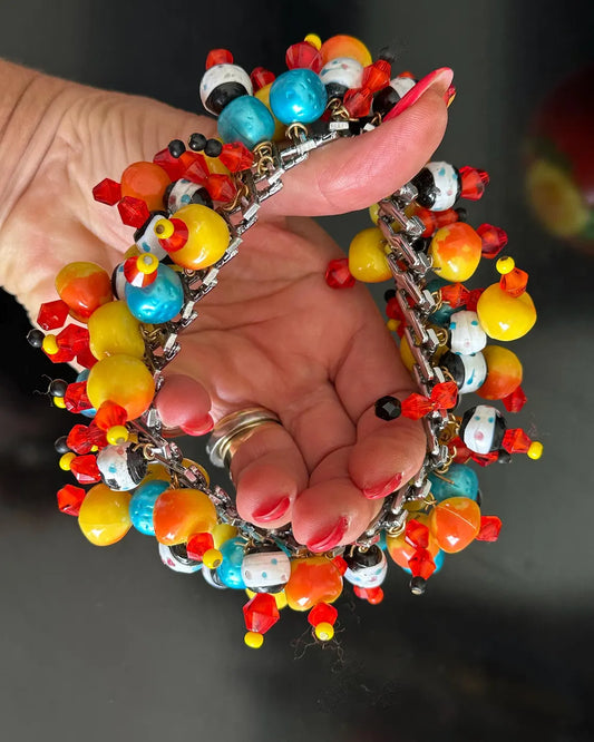 60s Glass Beaded Expandable Bracelet