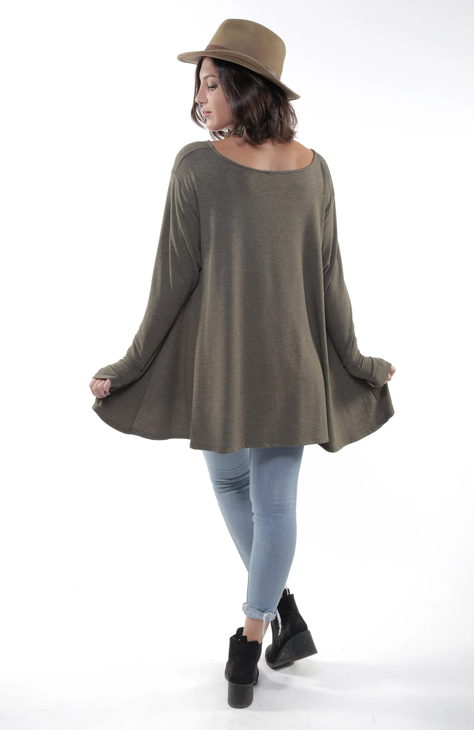 Army Green Frenchie Flare Top