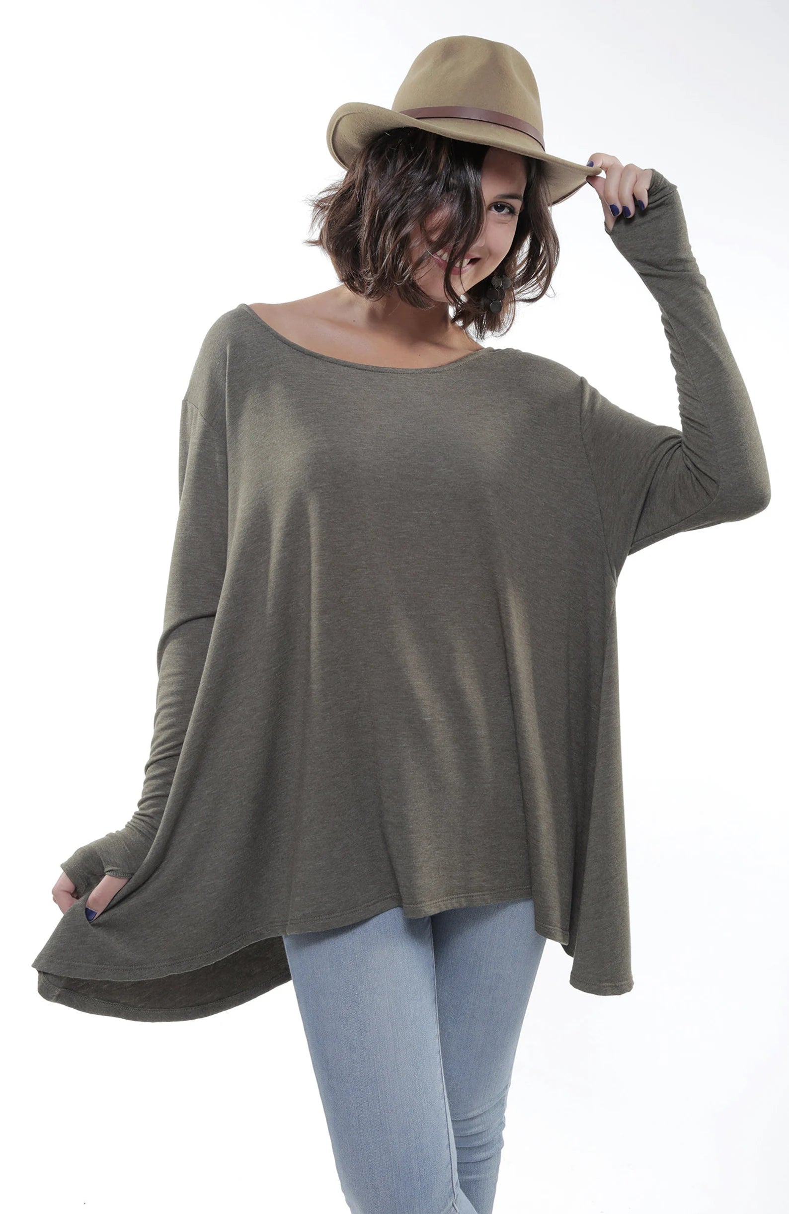 Army Green Frenchie Flare Top