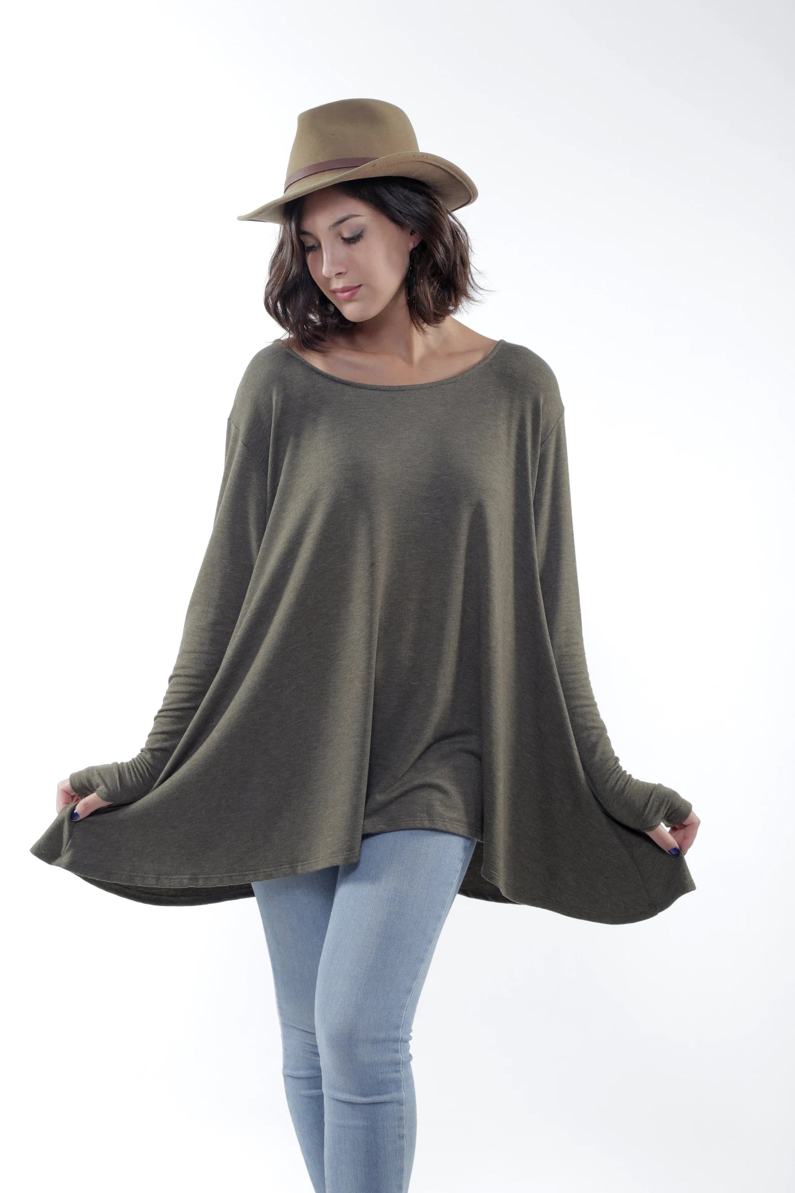 Army Green Frenchie Flare Top