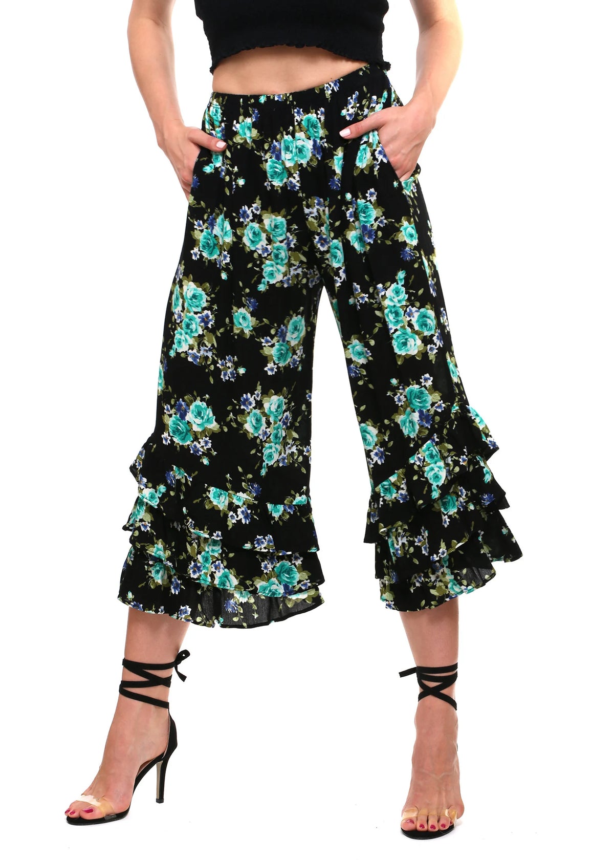 Black And Green Floral PantalOOnies