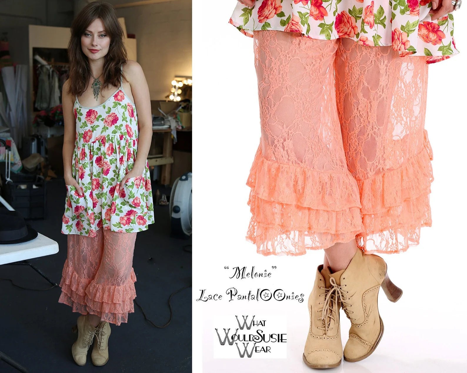 Peach Lace PantalOOnies