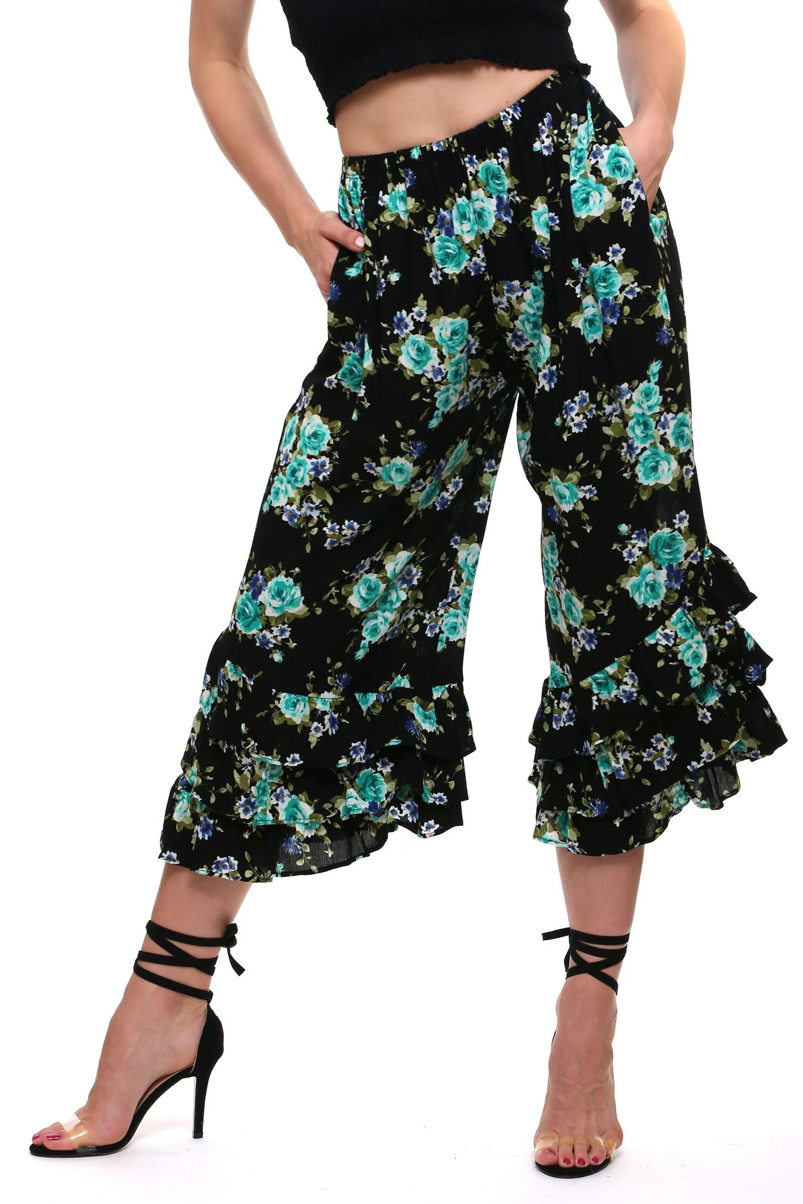 Black And Green Floral PantalOOnies