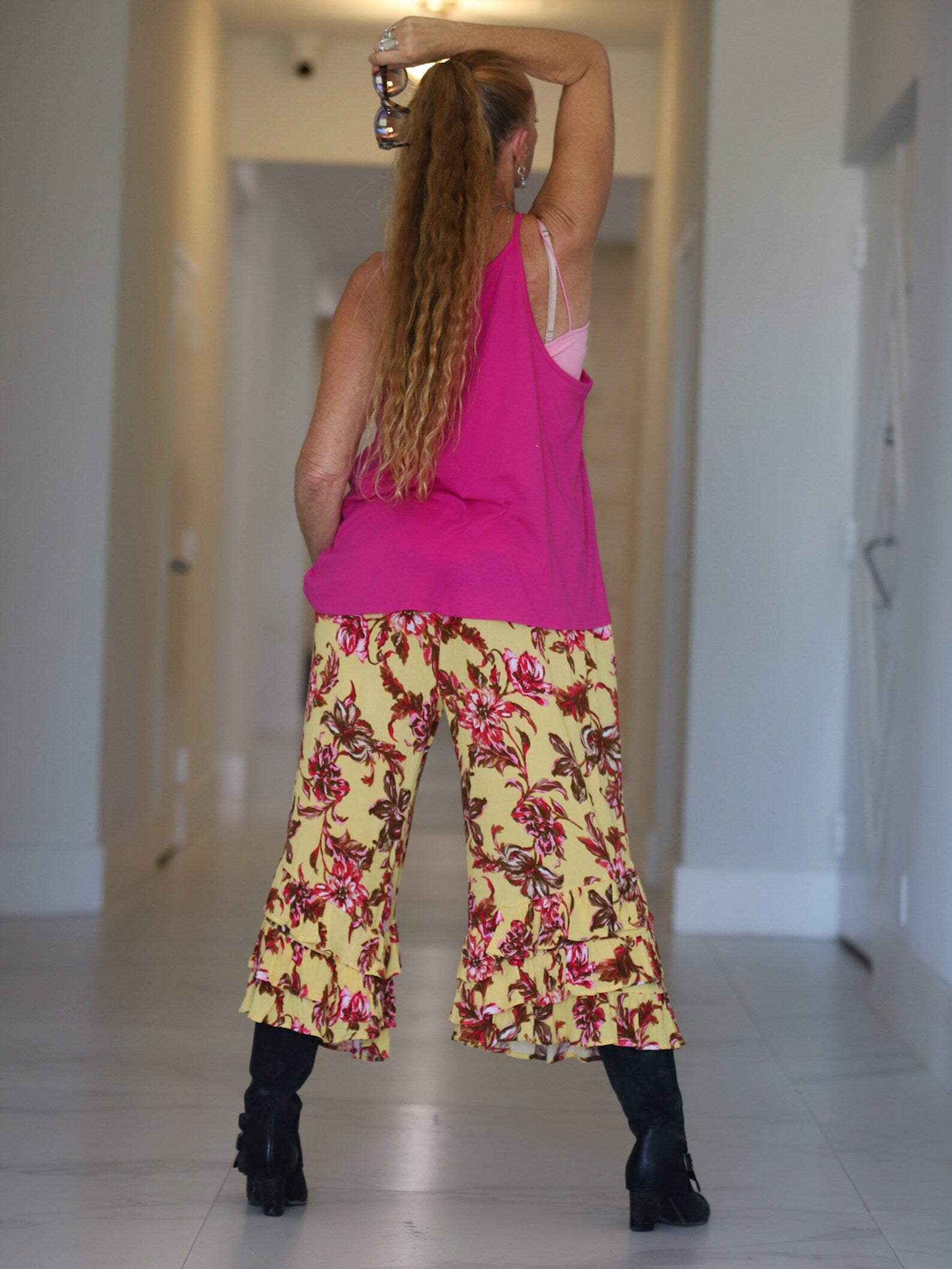 Yellow Orchid Floral PantalOOnies