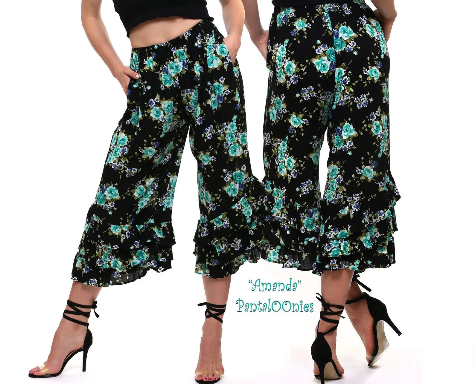 Black And Green Floral PantalOOnies