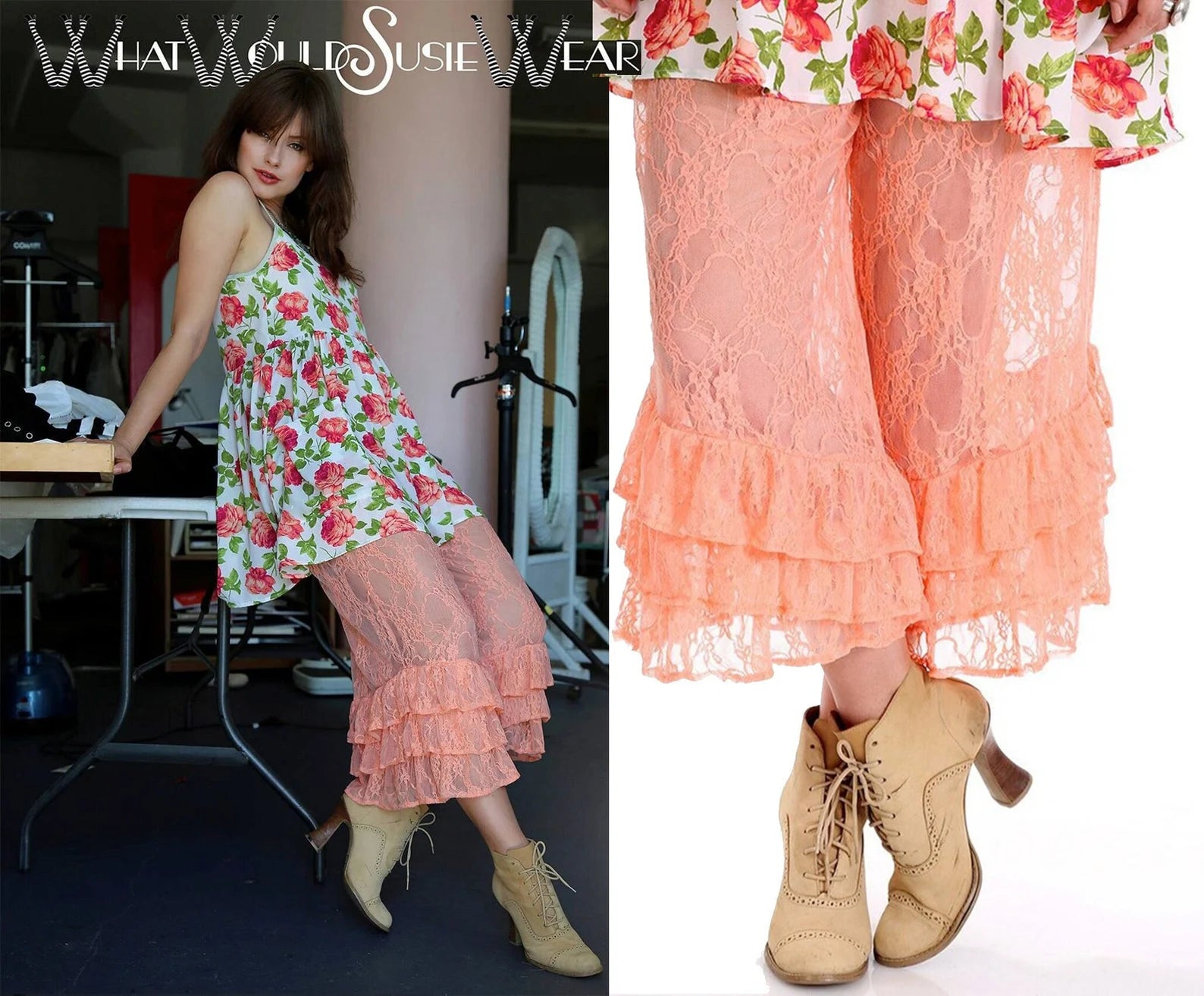 Peach Lace PantalOOnies