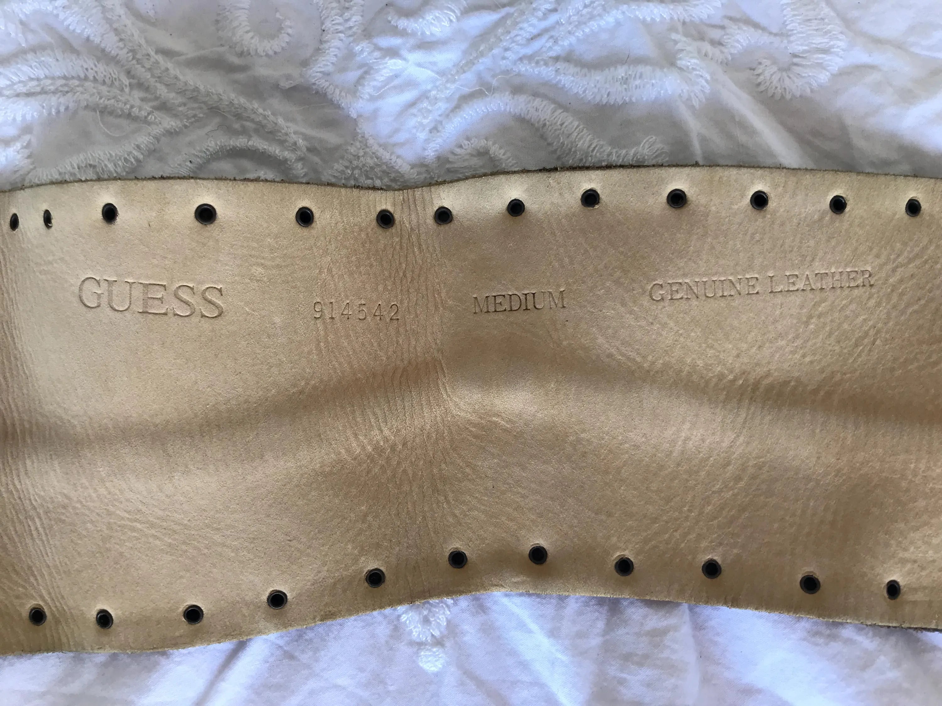 80s Distressed Leather Wide Corset Waist Belt