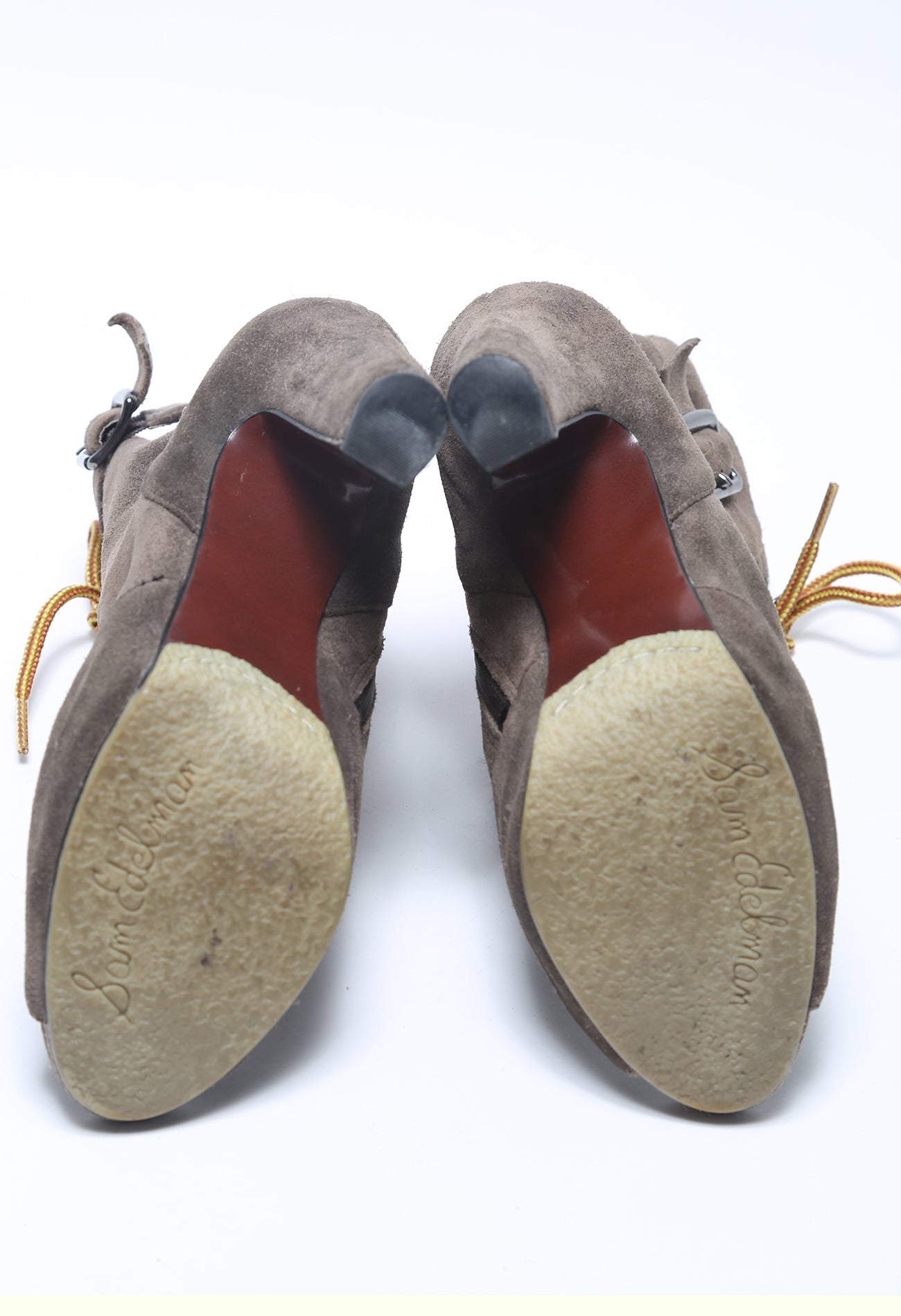 Suede Tie Up Boots