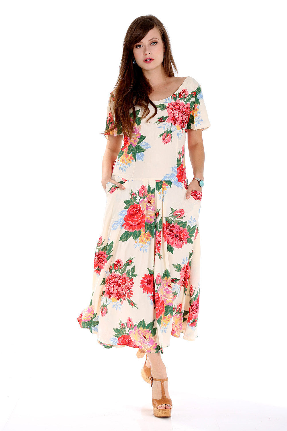 White Rose Floral Dress_1