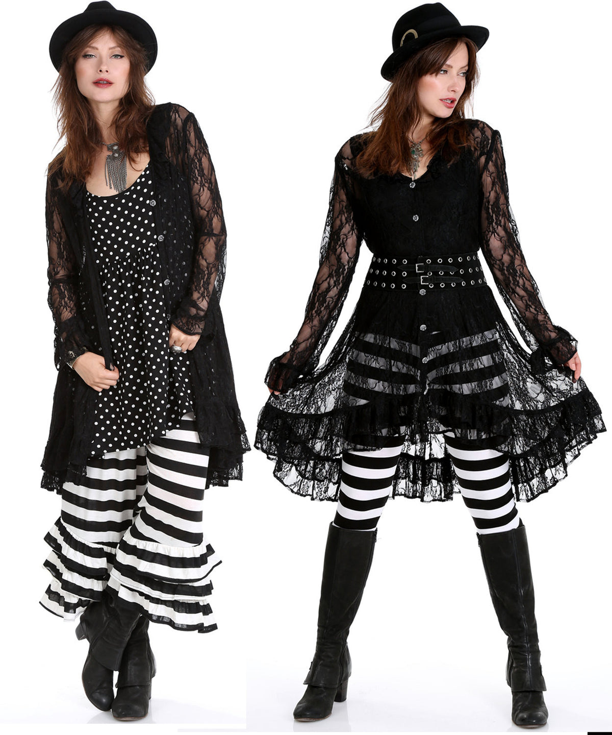 Rita Black Lace Pirate Jacket