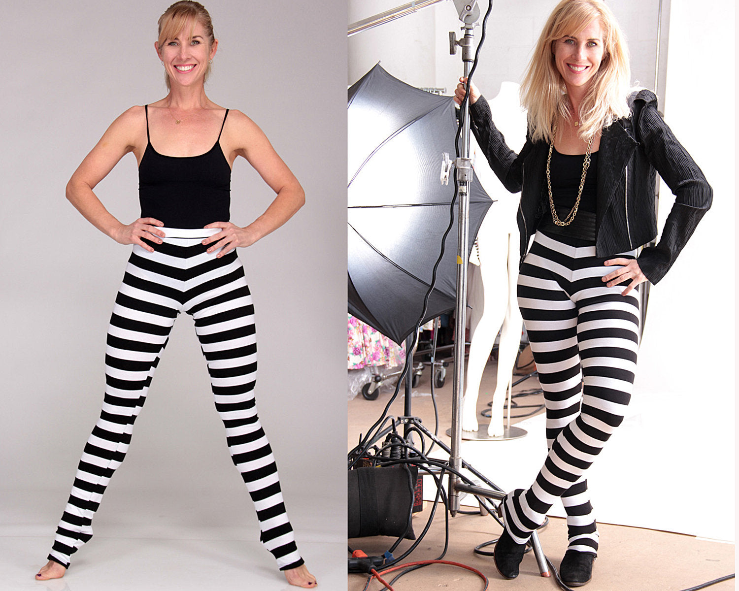 Susie Stripe Extra Long Leggings