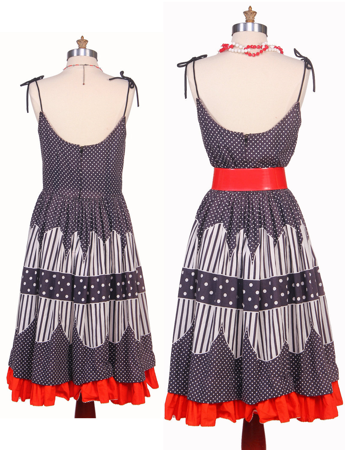 50s Polka Dot Americana Rockabilly Dress