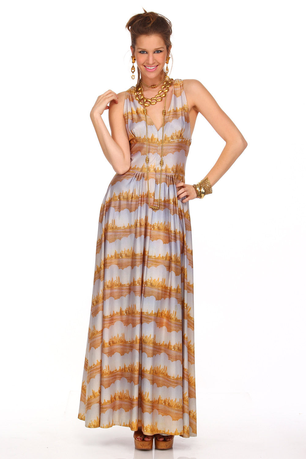 60s Avante Garde Maxi Goddess Dress