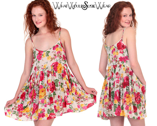Rosey Mica White Floral Mini Dress