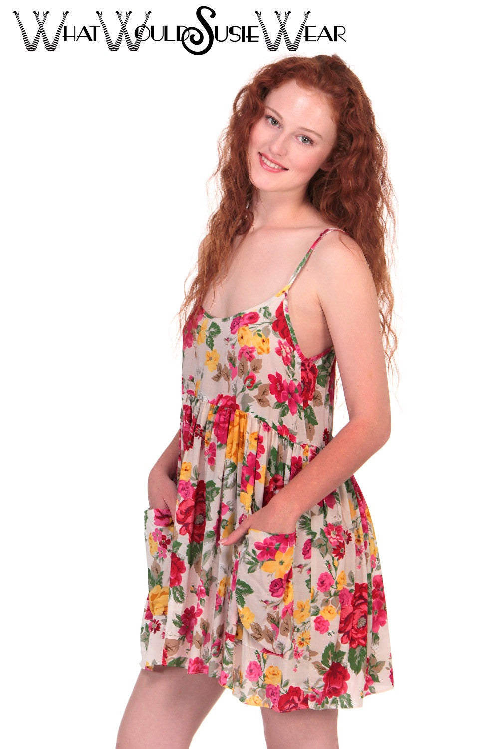 Rosey Mica White Floral Mini Dress