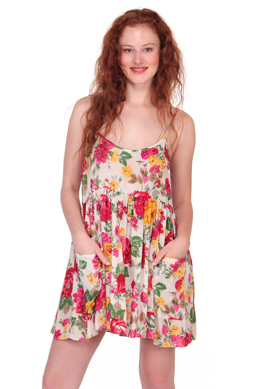 Rosey Mica White Floral Mini Dress