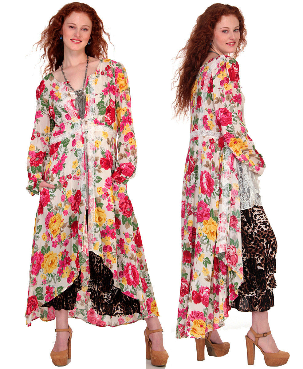 Rosie Rose Floral Lace Duster