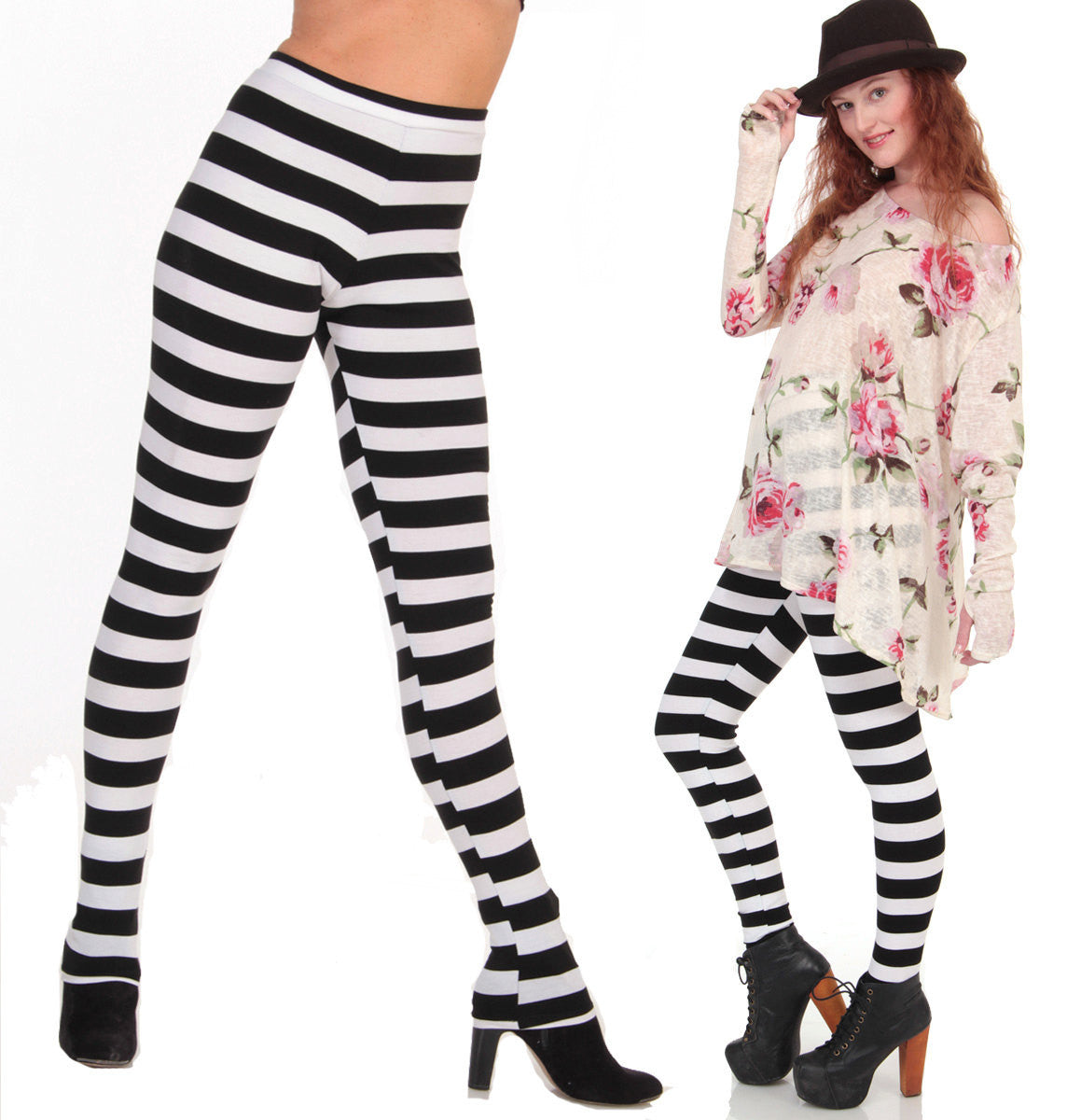 Susie Stripe Extra Long Leggings