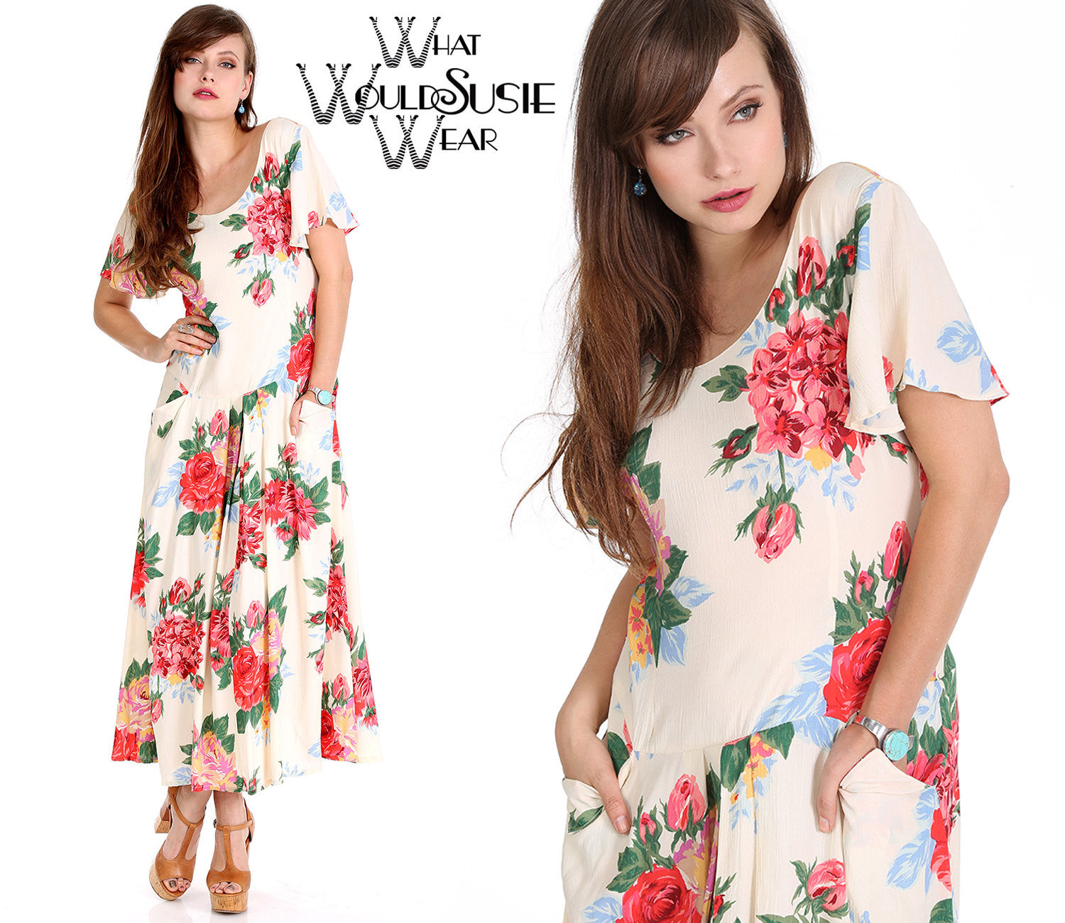 White Rose Floral Dress_2