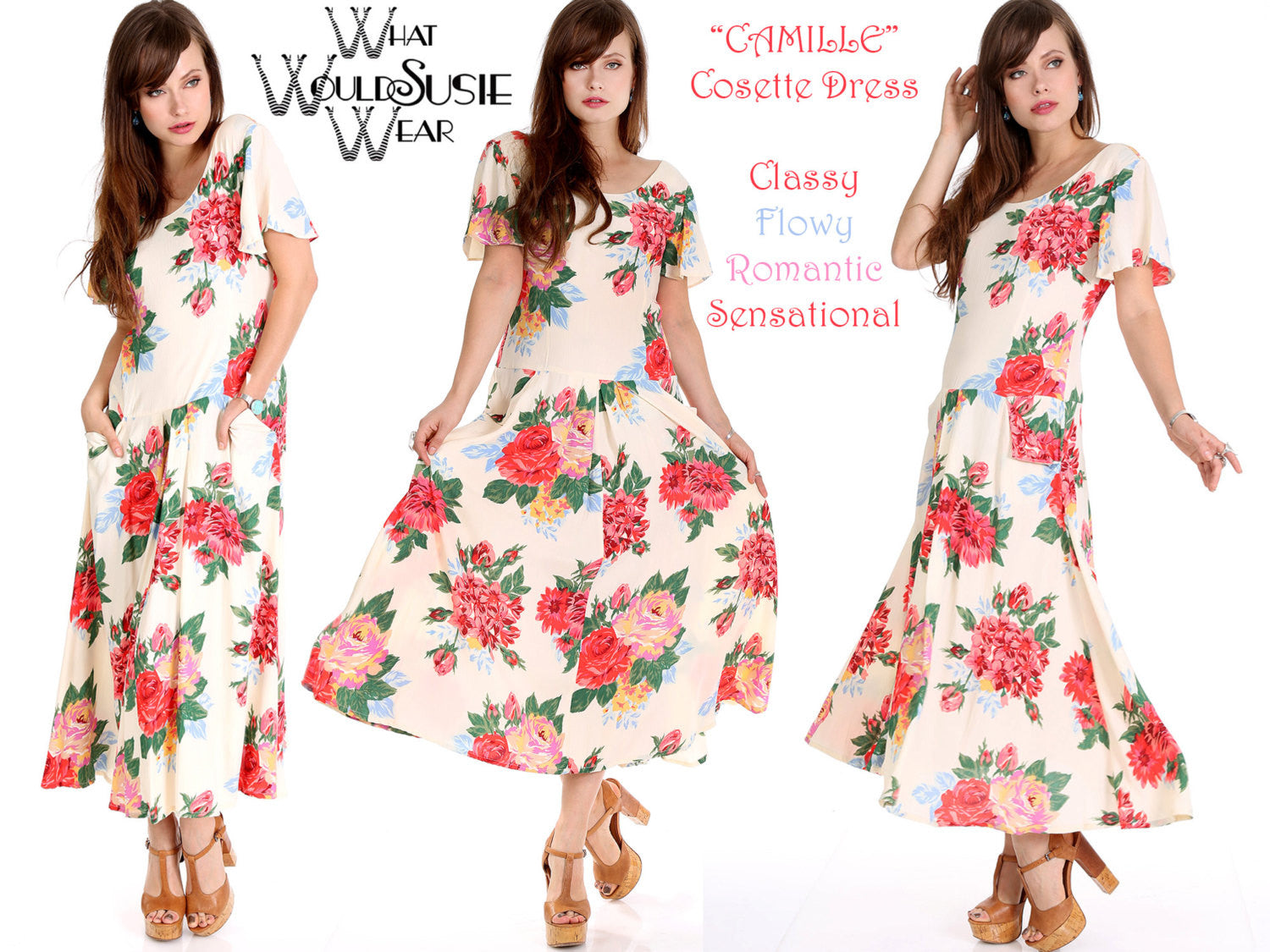 White Rose Floral Dress_5